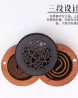 Three-Tier Magnetic Wooden Portable Coil Incense Burners